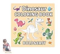 Childrens Coloring Books,40-Sheet Dinosaur Preschool Educational Toys,Bold and Easy Book Paint Toys - for Home Travel School Kindergarten Christmas Birthday Halloween