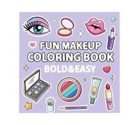 Children's Coloring Books Makeup Coloring Book 40 Cute Girls Make-up Popular Cartoon Graffiti Simple and Big Illustrations Coloring Pages Coloring Book Home School Accessories for Friends Family