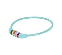 Children's Combination Cable Lock 4 Digit Combination Freely Coded Dimensions 650 mm Diameter 10 mm Turquoise