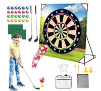 Children's Competition Golf Set - Golf Practice Mat for Golfers, Didactic Putt Mat Set, Family Recreational Equipment for Office, Rest Room, Beach and Holidays