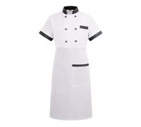 Children's Cooking Costumes for Preschool Performances, Role Play, Professional Junior Chef Fancy Dress (White, 6-7 Years)