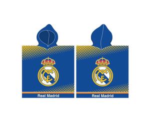 Children's cotton poncho Real Madrid Bleu 55x110 cm