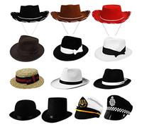 Childrens Cowboy Cowgirl Hat Wild West Western Toy Cow Boy Perfect For Any Fancy Dress Party For Boys And Girls - Red