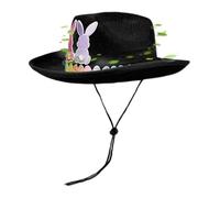 Children's cowgirl hat for Easter, with rabbit ears, made of non-woven fabric, western style, cute cowboy design, cowgirl hat for children's costume, for parties, birthdays, family reunions, holidays