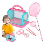 Children's Critter Container Kit - Observation Box for and Critters | Outdoor Exploration Set with Butterfly Fishing Net and Cage | Educational Catching Toys for Kids and Students