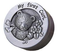 Children's Curl Box Children First Tooth Curl Keepsake Box Metal Lanugo Hair Storage Box Children Collection Box for Baby Shower