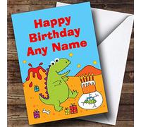 Children's Cute Dinosaur Personalised Birthday Card | Birthday Card | Children's Birthday Card | Birthday Card for Kids