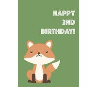 Children's Cute Fox Happy 2nd Birthday Greeting Card 125mm x 178mm Including Envelope GC075