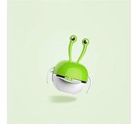 Children's Cutlery Set Baby Portable Anti-Fall Stainless Steel Bowl Baby Sucker Bowl Creative Gift Green Crab