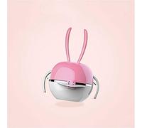 Children's Cutlery Set Baby Portable Shatter-Resistant Stainless Steel Bowl Baby Sucker Bowl Creative Gift Powder Rabbit