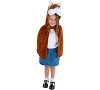 Smiffys Deluxe Fox Plush Cape, Kids, Children's Animal Fancy Dress, Fox Dress Up Accessories
