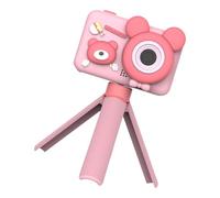 Childrens Digital Camera Adorable Bear Design Double Lens Photography Detachable Stand Simple Interfaces Creative Photography Birthday Boys Girls