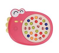 Children's Dinosaur Clip Beads Puzzle Game Fun Chopsticks Trainer for Early Education Plastic 11.42x8.27in (Red)