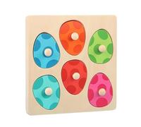 Children's Dinosaur Egg Color Matching Recognition Toy - Hand-held Inlay Building Blocks | Educational Guessing Game For | Early Learning Stem Activity