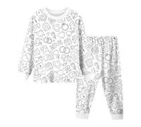 Childrens DIY Hand Painting Homewear Play and Costume Set for Boys Girls My First Valentine's Day Outfit Baby Valentine Valentines Gifts Toddler Girl