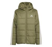adidas - Kid's Essentials 3-Stripes Padded Jacket - Synthetic jacket size 176, olive