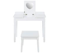 Premier Housewares Children's Dressing Table & Chair - White, White