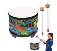 Children's Drum, Music Drum for 8 Inch Percussion Instruments, Colourful Wooden Musical Drums Set with 2 Bats for Children, Baby Beat Into Your Child's Potential with Our T