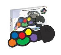 Children's Drum - Portable Folding Musical Toy, 8 Tones | Electronic Desktop Finger Drum for Women, Men, Girls, Boys Outdoor Travel Home Class Party Birthday