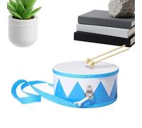Children's Drum, Rhythm Development Game - 15 cm Wooden Drum Set with Adjustable Carry Strap for 2-5 Years Old Girls Students Home Nursery Nursery Playroom