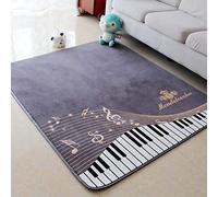 Children's drum rug Piano rug Shockproof soundproofing Baby living room crawling mat Coral fleece Bedroom bedside cushion Rectangular 130x150CM