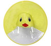 Children's Duck Raincoat in Various Sizes UFO Umbrella Cartoon Cape with Hood in Rain for Boys and Girls in Yellow - Yellow - L