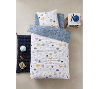 Children's Duvet Cover + Pillowcase Set Basics, Cosmos Theme blue/print