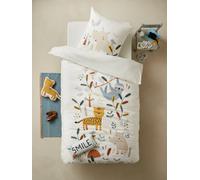 Children's Duvet Cover + Pillowcase Set, JUNGLE PARADISE white/print