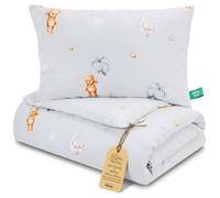 Children's Duvet without cover cotton Set baby pillow blanket | 100x135 cm for cot toddler bed crib filling light breathable warm all year Oeko Tex soft nursery Teddy bears