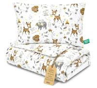 Children's Duvet without cover cotton Set baby pillow blanket | 100x135 cm for cot toddler bed crib filling light breathable warm all year Oeko Tex soft nursery Deer