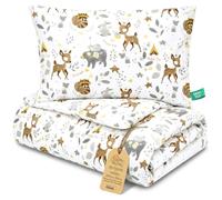 Children's Duvet without cover cotton Set baby pillow blanket | 60x100 cm for cot toddler bed crib filling light breathable warm all year Oeko Tex soft nursery Deer