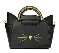 Children's edition handbag with pompom Nomadict Cat Bag Noir 22x12x28 cm