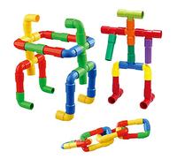 Children's Educational Building Toys for Kids Interactive Plastic Pipe Construction Set Water Pipe Puzzle for Kindergarten Learning and Development (AS SHOW, One Size)