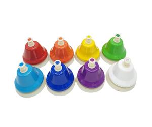 Children's Educational Coloured Desk Bells with Small Music, 8 Notes, Kindergarten, Lightweight and Easy to Carry, The Eight Tones Are the Ideal Music