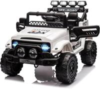 Children's Electric Car 12 V with Remote Control - Small Offroad Speedster with Light, Music, USB, Bluetooth, Doors for Opening, Suspension & Seat Belt - Fun Mobile for Little Adventurers