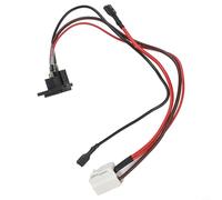 Children's Electric Car Charger Socket with Wire Replacement, 6V/12V/24V Round Charging Port for Kids Ride-On Vehicle, Includes Wiring Harness and 17A Fuse