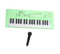AWHAO Children's Electronic Keyboard Piano, Educational Toy, 37 Keys, Multifunctional with Microphone, Music Learning, Green