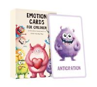 Children's Emotion Learning Cards, Emotions Flash Cards, Realistic Feeling Decks, With Educational And Developmental, 7.7x12cm, For Kids, Children, Toddler, Girls & Boys
