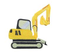 Children's Excavator Patch to Iron on | Boys Truck ironable Patch, Boys Construction Sites Embroidery Patch, Construction Workers Badges Finally Home
