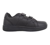 Childrens Faux Leather Double Touch & Close Smart School Shoes Trainer ABSOLUTE FOOTWEAR Black Infant 10