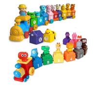 Children's Finger Animal Toys, Train Toy Set With Farm Animal Finger Puppets & Eggs, Interactive Learning Color Match, Counting & Sorting Toys For 3+, Preschool Daycare Playroom Travel