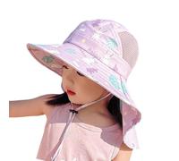 Childrens Foldable Bucket Hat Stylish Unisex Design Multiple Color for Beach Travel Daily Use Soft Acrylic Fabric Hat Purple