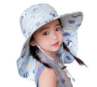 Childrens Foldable Bucket Hat Stylish Unisex Design Multiple Color for Beach Travel Daily Use Soft Acrylic Fabric Hat Blue
