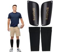 Children's Football Shin Pads Pack of 4 Shin Pads Protect Shin and Ankle Shin Pads, Suitable for Football Training and Competitions, Taekwondo etc. (Large)