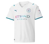 Children's Football Shirt White 2021-2022 Man City Away Soccer Tee Sportswear