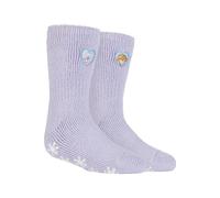 Children'S Frozen Princess Character Slipper Socks Heat Holders Aqua 9-12
