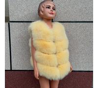 Children's fur vest for warmth in autumn and winter Real fox fur girl fur vest and boy fur vest are the same style Kids jacket 3 year children dark grey