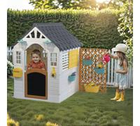 Dolu Kids Garden Playhouse With Fence - White