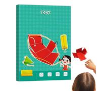 Children's Geometry Book, Geometry Learning Aid with Pull Bar, Maths Educational Game with Spatial Imagination for Classroom, Travel, Nursery, Garden