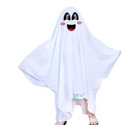 Children's Ghost Costume, Halloween Clothing, Haunted White Ghost Costume with Hood for Role Play, Halloween, Child